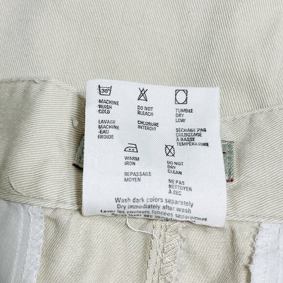 Vintage Esprit High Waist Mom Pants Cream Cotton Twill Pleated 80s 90s - Picture 9 of 10